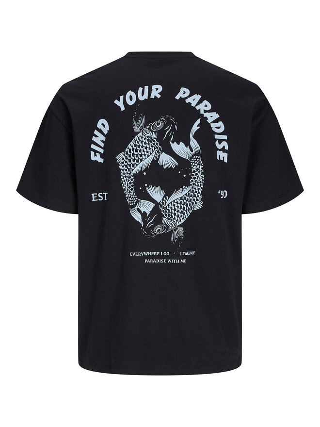Jack&Jones Jack&Jones Marškinėliai Charge 12269384 Juoda Relaxed Fit