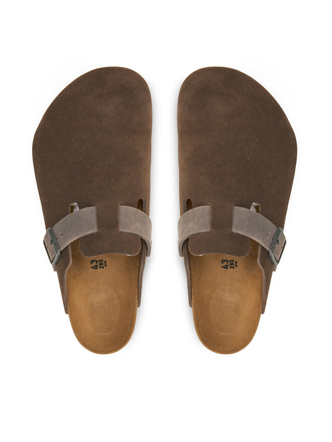 Birkenstock Pantoletten Birkenstock Boston zamsz 1029210 Braun