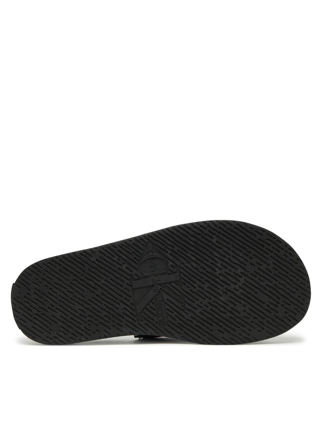 Calvin Klein Jeans Papucs Calvin Klein Jeans Flat Molded Sandal Slide YW0YW01710 Fekete
