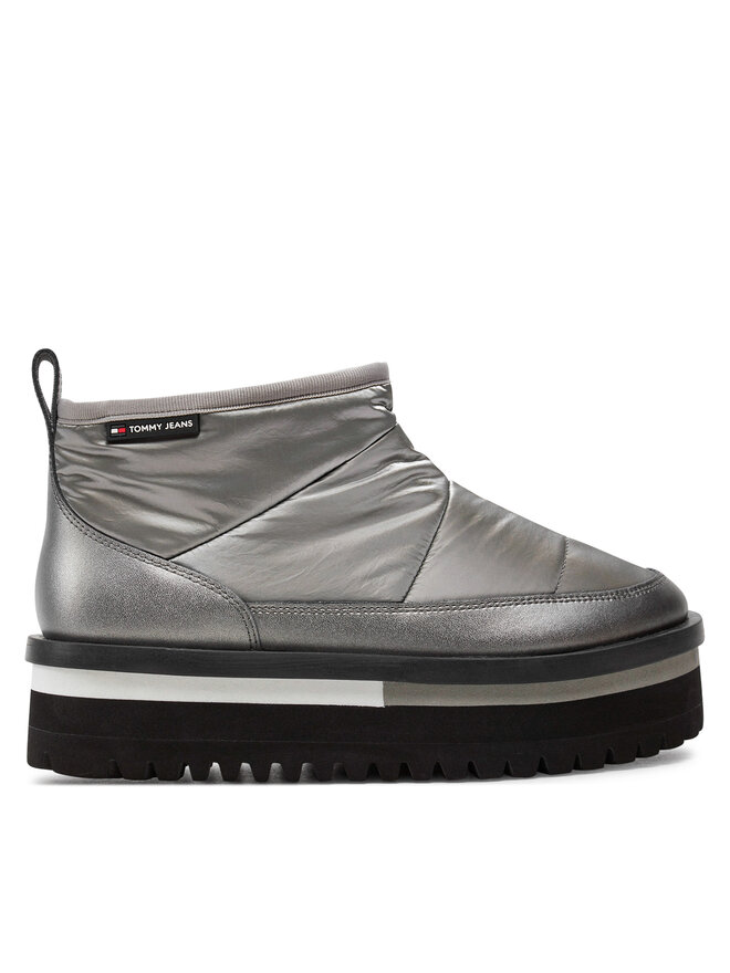 Bottes de neige Tommy Jeans Tjw Nylon Flatform Boot Wl EN0EN02689 Argent chaussures