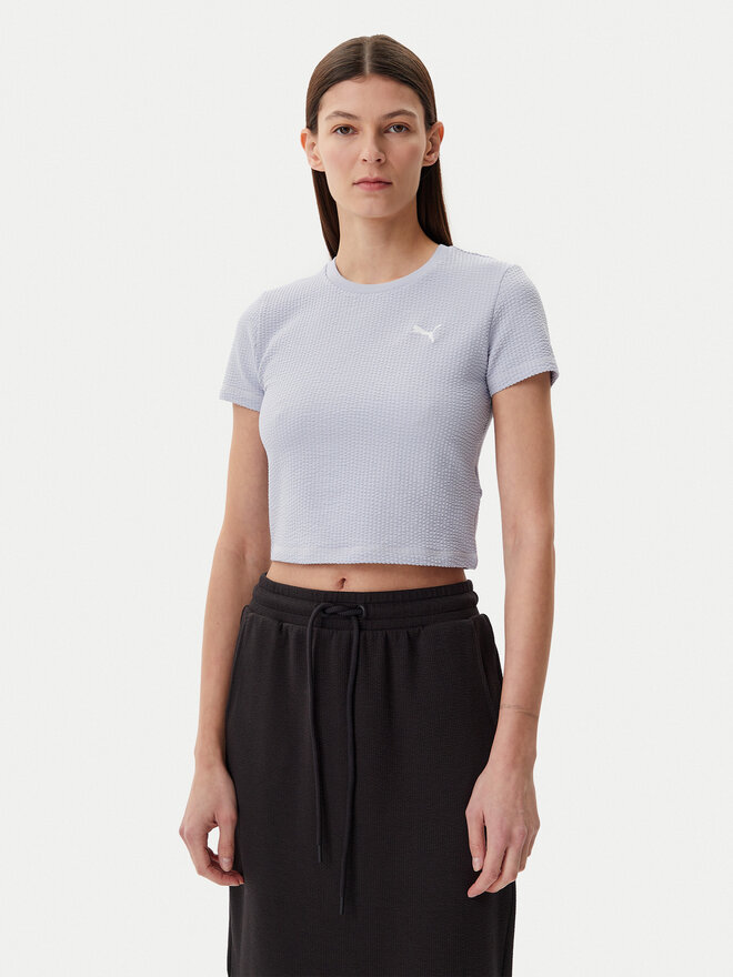 Puma Puma Marškinėliai Dare To 629806 Žydra Slim Fit