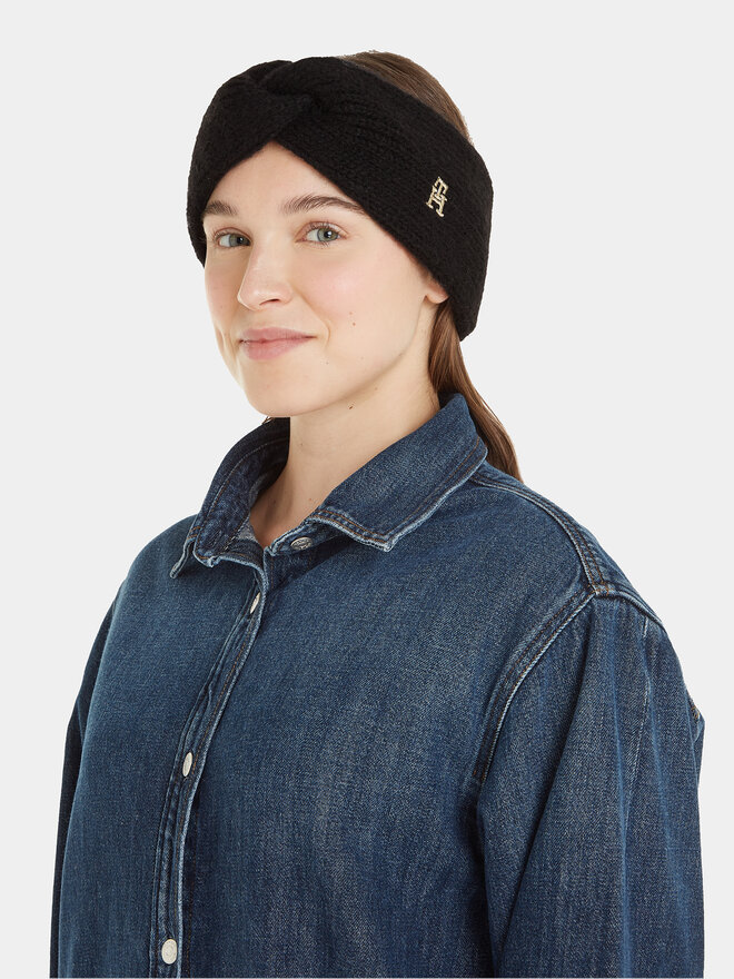 Tommy Hilfiger Opaska materiałowa Tommy Hilfiger Th Timeless Headband AW0AW15308 Czarny