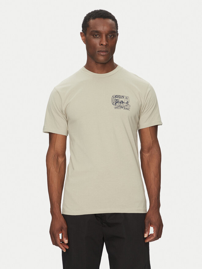 Vans Vans T-Shirt Next Stop VN000NHPZUJ1 Beige Regular Fit
