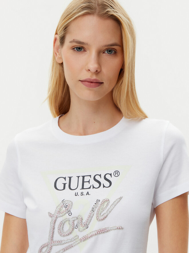 Guess Guess Camiseta W5GI05 I3Z14 Blanco Regular Fit
