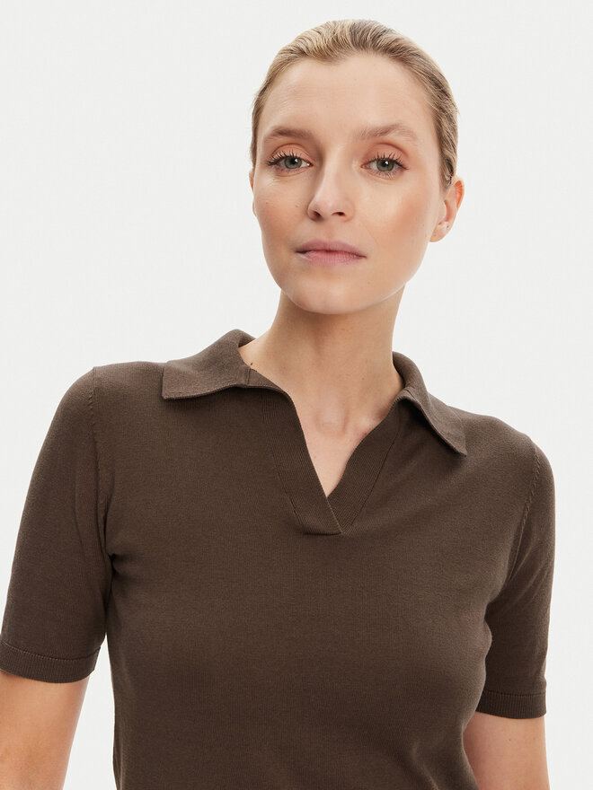 Weekend Max Mara Поло Roncolo 2525366071 Коричневий Regular Fit