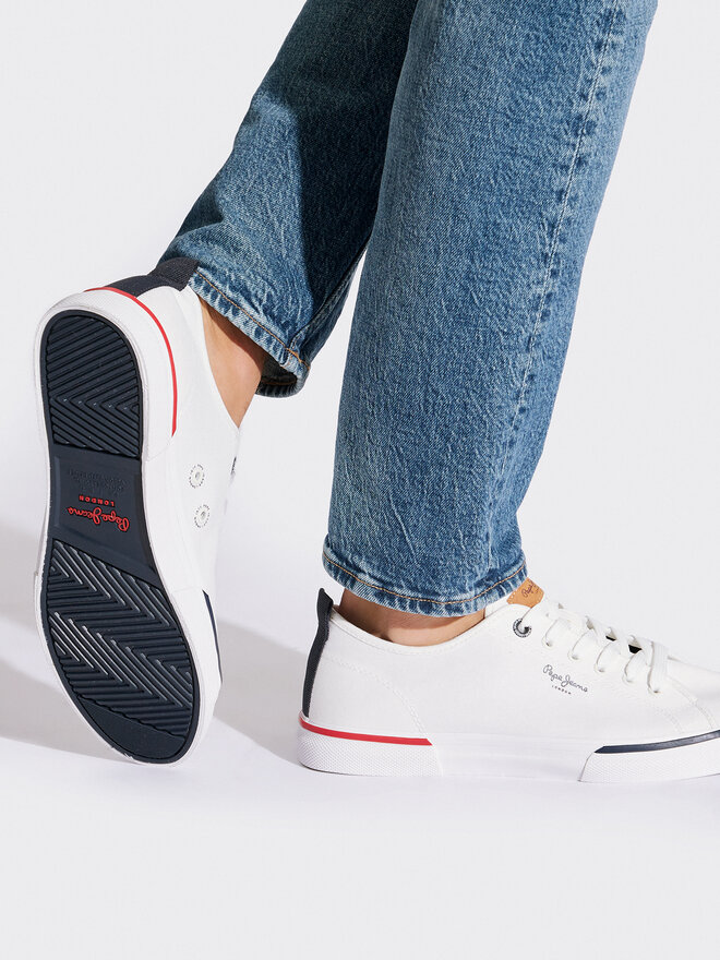Pepe Jeans Tenisky Pepe Jeans Kenton Smart 22 PMS30811 Bílá