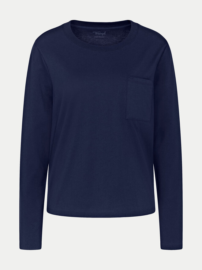 Triumph Triumph Pizsama felső 10221070 Sötétkék Regular Fit