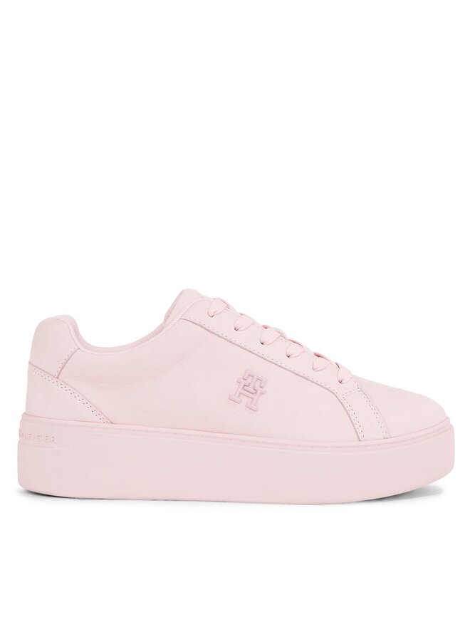 Tommy Hilfiger Sneakers Tommy Hilfiger Platform Court Sneaker Nubuck FW0FW07912 Rosa