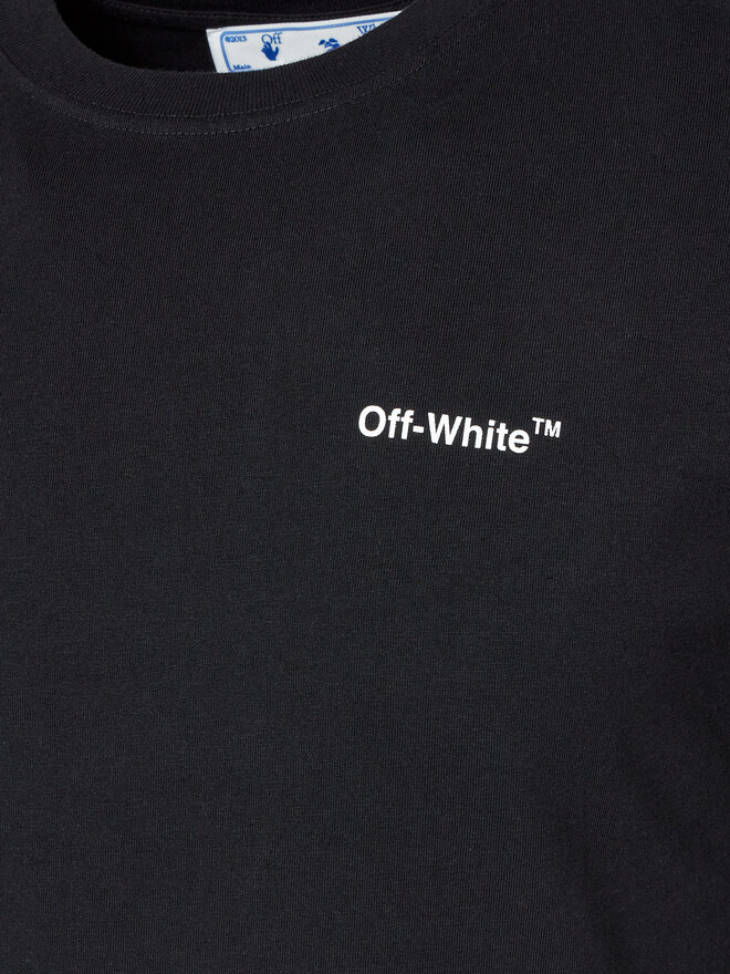 Off-White Off-White Camiseta OMAA027F22JER0111001 Negro Regular Fit