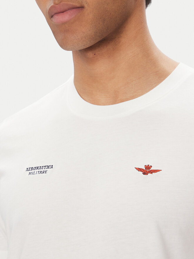 Aeronautica Militare Aeronautica Militare Marškinėliai 251TS2429J634 Balta Regular Fit