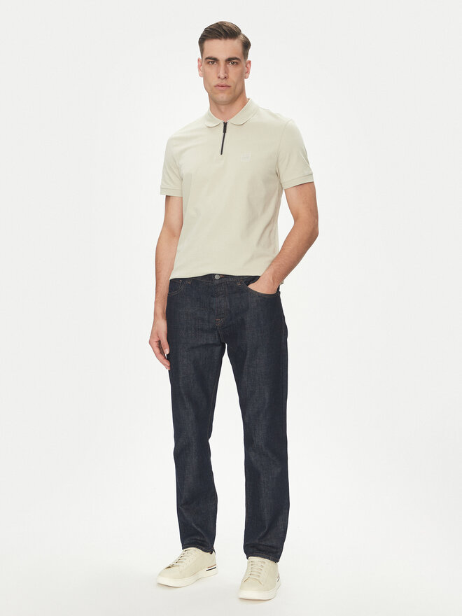BOSS BOSS Poloshirt Passerzip 50537507 Beige Slim Fit