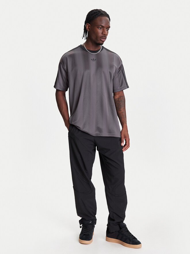 adidas adidas Marškinėliai adicolor Jacquard JW5880 Pilka Loose Fit