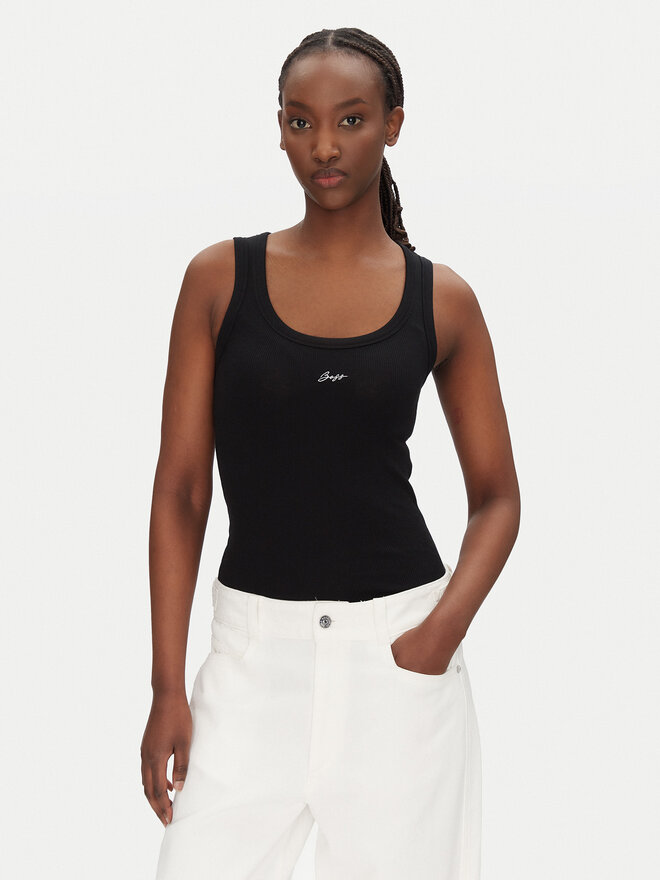 BOSS BOSS Felső C_Ematite 50547548 Fekete Slim Fit
