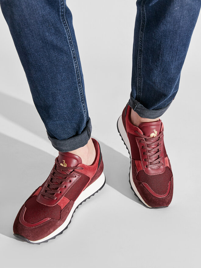 Zapatillas Le Coq Sportif Challenger 1911421 Guinda burdeos zapatos.es