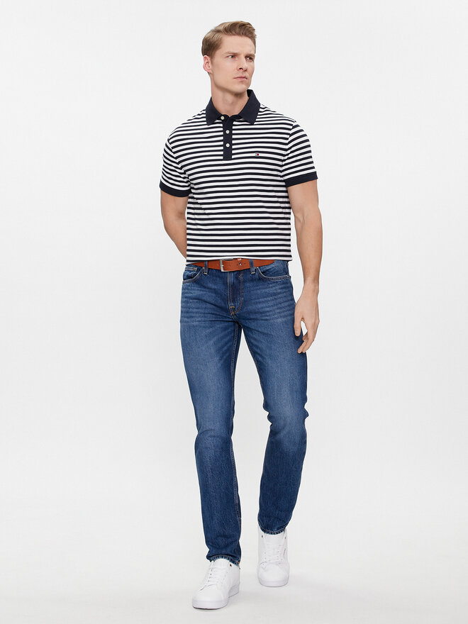 Tommy Hilfiger Tommy Hilfiger Pólóing 1985 MW0MW17771 Sötétkék Slim Fit