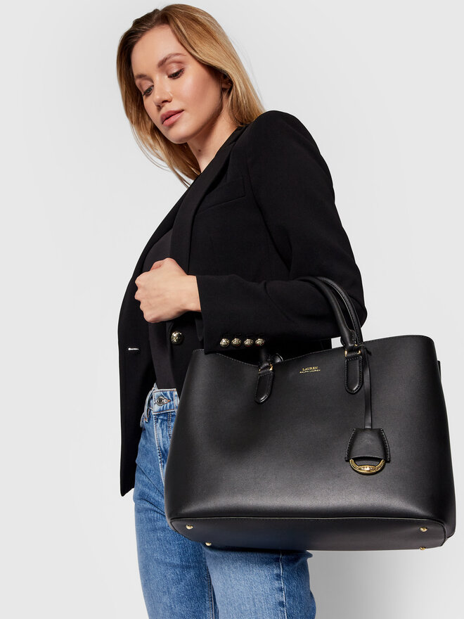 Ralph lauren marcy satchel black best sale