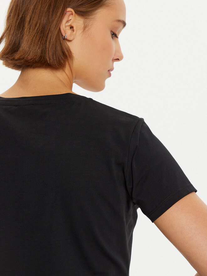Liu Jo Sport Liu Jo Sport Camiseta TF4312 JS088 Negro Regular Fit
