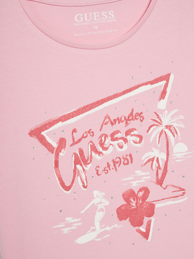 Guess Guess T-Shirt J5GI30 K6YW4 Ροζ Regular Fit
