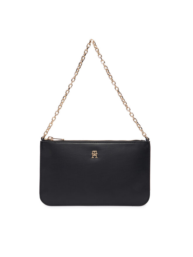 Tommy Hilfiger Handtasche Tommy Hilfiger Th Icon Chain Shoulder Pouch AW0AW18298 Schwarz