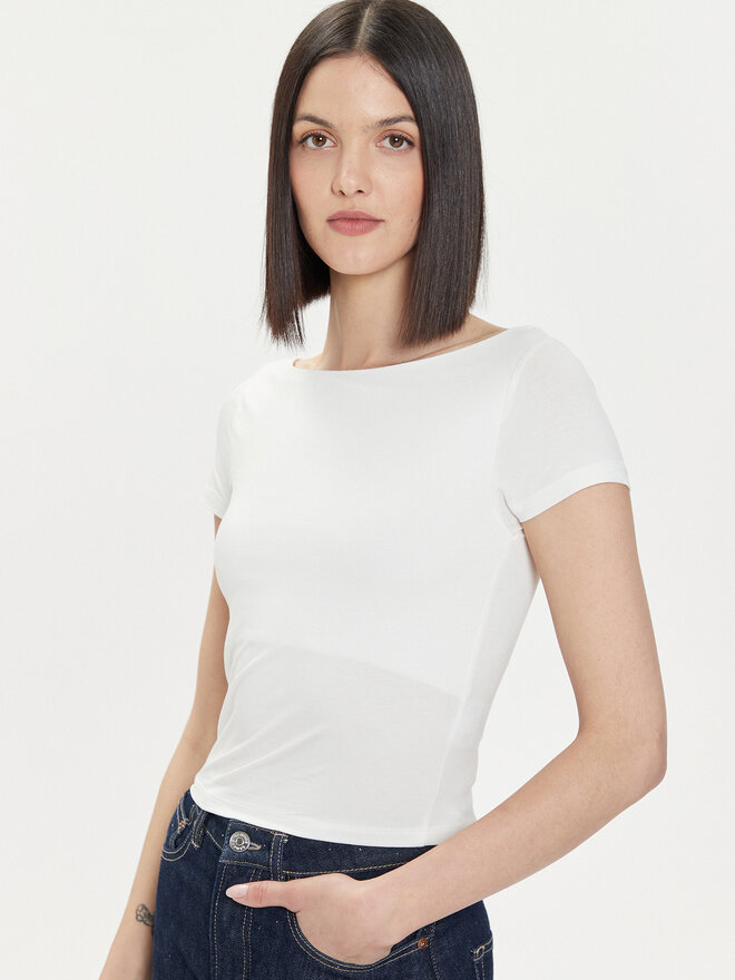 Gina Tricot Gina Tricot T-Shirt 21319 Weiß Slim Fit