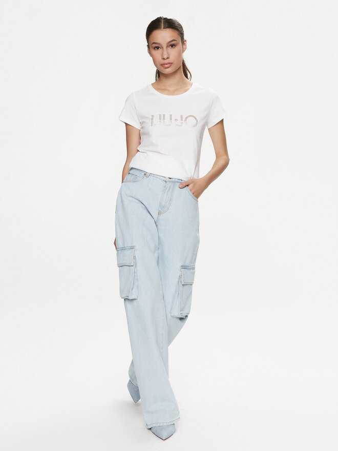 Liu Jo Liu Jo T-Shirt Ecs T-Shirt Basica M VA4216 JS923 Weiß Regular Fit