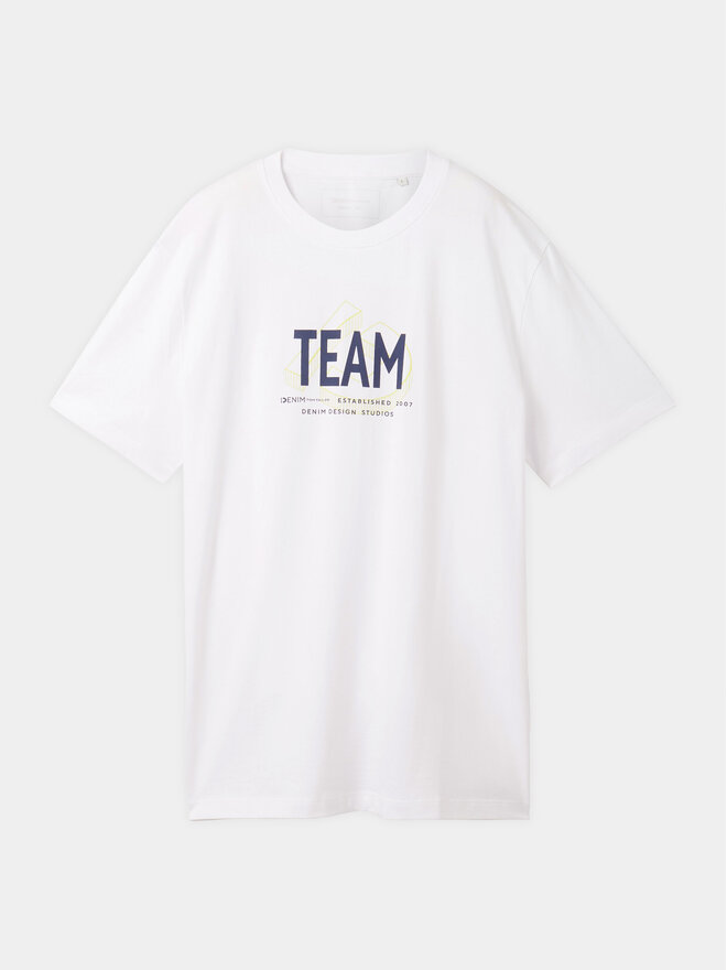 Tom Tailor Denim Tom Tailor Denim Camiseta 1040838 Blanco Regular Fit