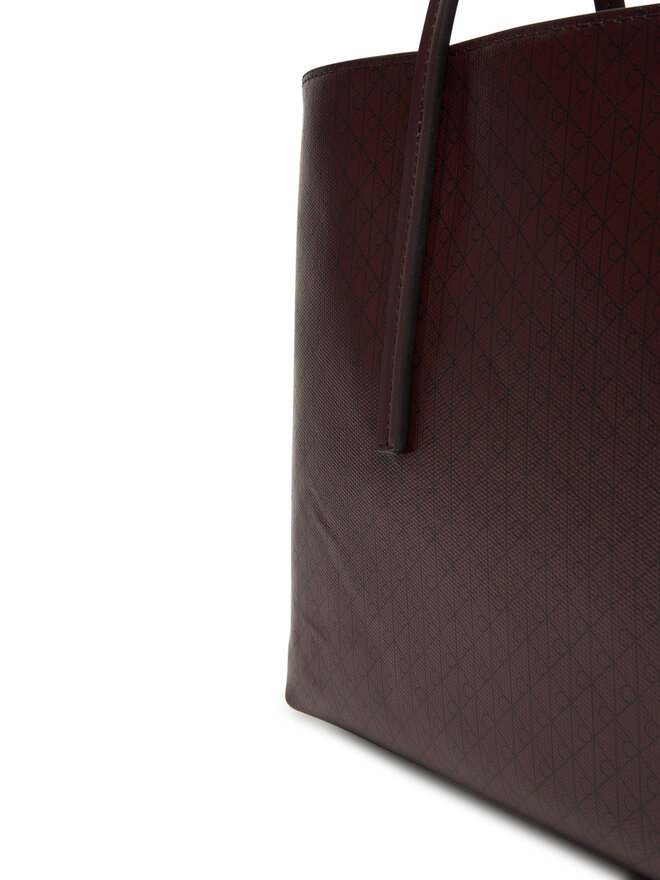 Calvin Klein Handtasche Calvin Klein Emblem Aop Small Tote LV04F3267G Dunkelrot