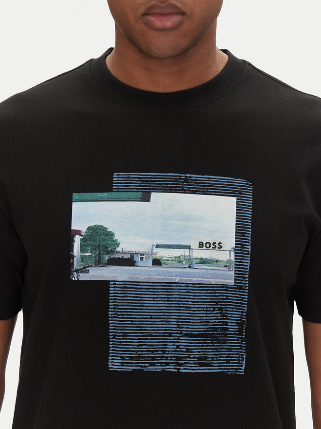 BOSS BOSS Camiseta Te_Ontheway 50539180 Negro Regular Fit