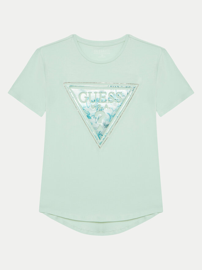 Guess Guess Marškinėliai J5GI15 K6YW4 Žalia Regular Fit