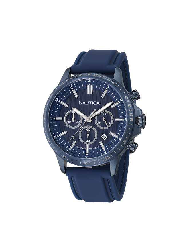 Nautica Ročna ura Nautica Everyday Chronograph NAPBOS503 Mornarsko modra