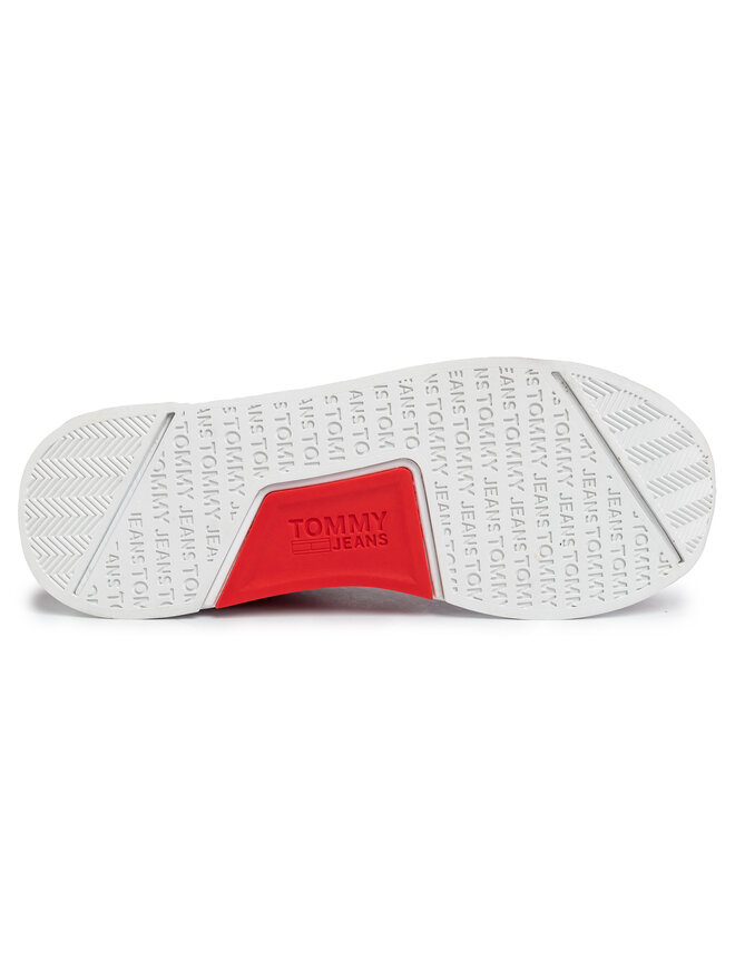 Tommy Jeans Laisvalaikio batai Tommy Jeans Flexi Tommy Jeans Flag Sneaker EM0EM00400 Raudona