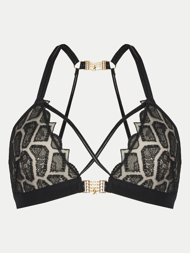 Chantelle Chantelle Σουτιέν Bralette Reptilla C01LP9 Μαύρο