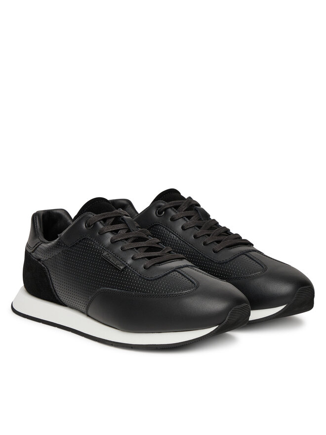 Calvin Klein Сникърси Calvin Klein Low Prof Runn Laceup Perf Lth HM0HM01871 Черен