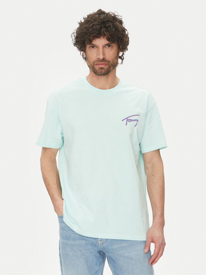 Tommy Jeans Tommy Jeans T-Shirt Faded Graphic DM0DM20768 Grün Relaxed Fit