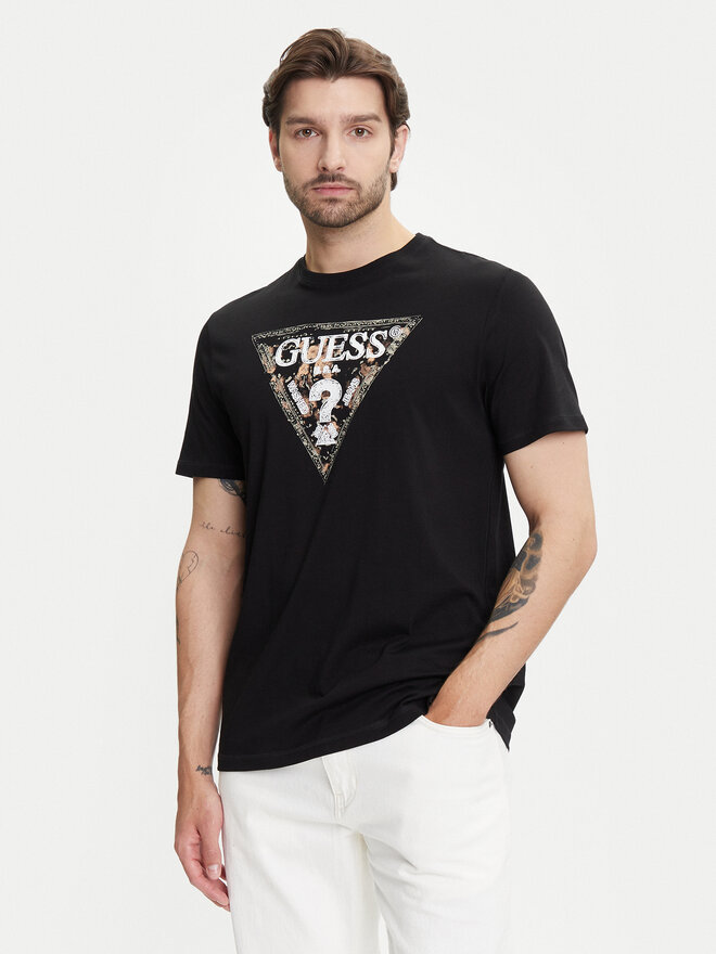 Guess Guess T-Shirt M5YI15 I3Z14 Μαύρο Regular Fit