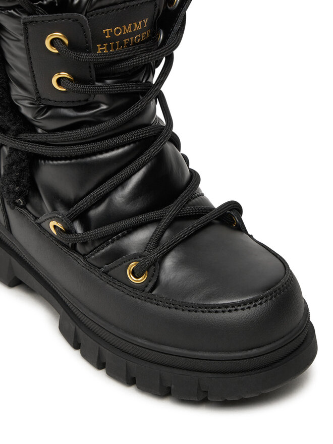 Tommy Hilfiger Апрески Tommy Hilfiger Fur Boot T3A5-33610-1695 M Черен