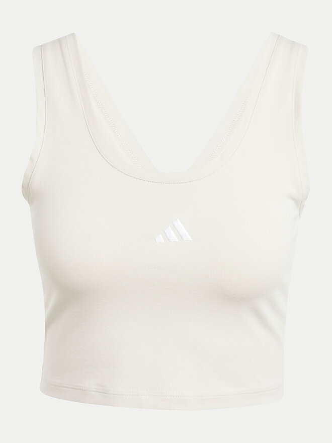 adidas adidas Marškinėliai Essentials Small Logo JD0561 Smėlio Slim Fit