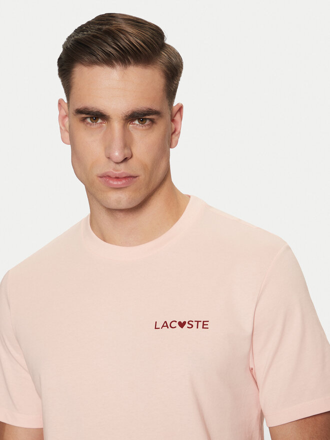 Lacoste Lacoste Marškinėliai TH5231 Rožinė Regular Fit