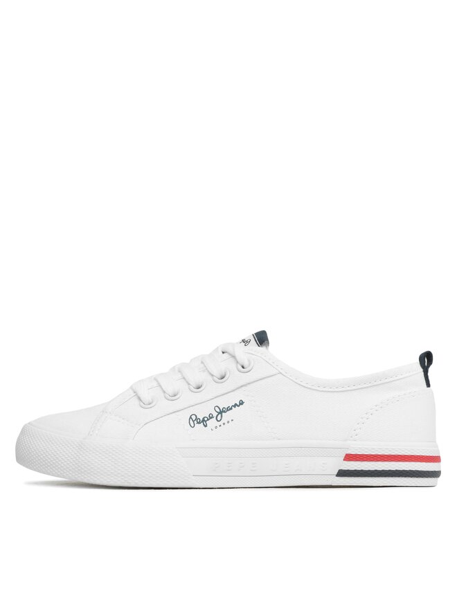 Pepe Jeans Sneakers aus Stoff Pepe Jeans Brady Basic Boy PBS30549 Weiß