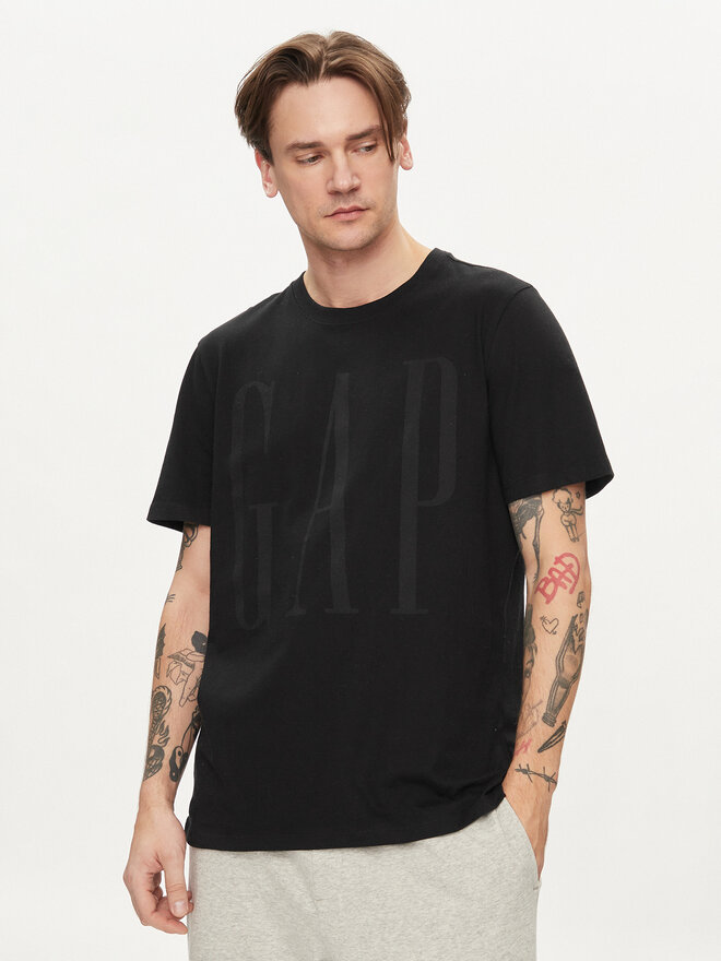 Gap Gap Marškinėliai 866774-00 Juoda Regular Fit