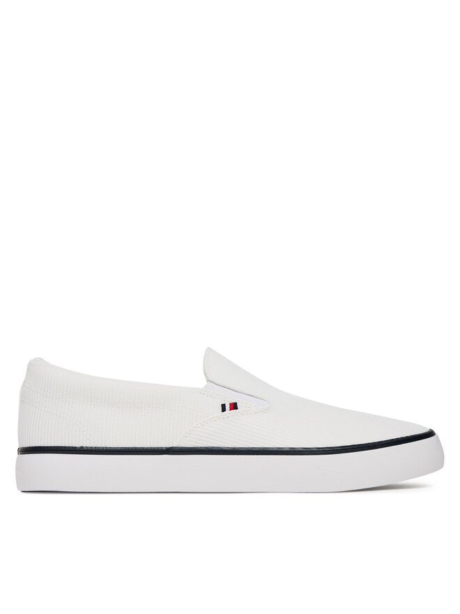 Tommy Hilfiger Кросівки Tommy Hilfiger Th Hi Vulc Core Low Ii Slipon FM0FM05514 Білий
