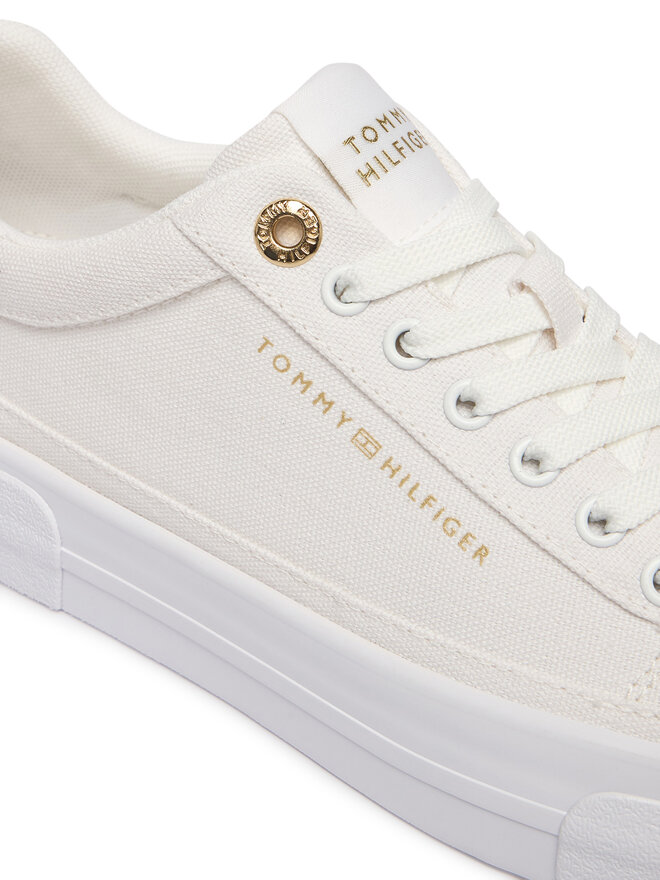Tommy Hilfiger Sneakers Tommy Hilfiger Th Foxing Platform Canvas FW0FW09480 Weiß