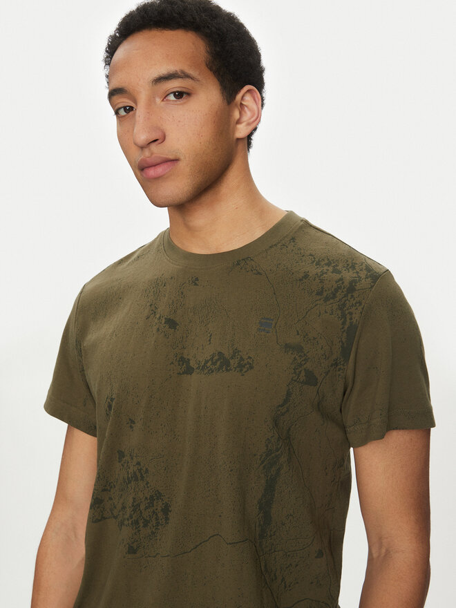 G-Star Raw G-Star Raw T-Shirt Wash D25973-C338 H343 Grün Regular Fit