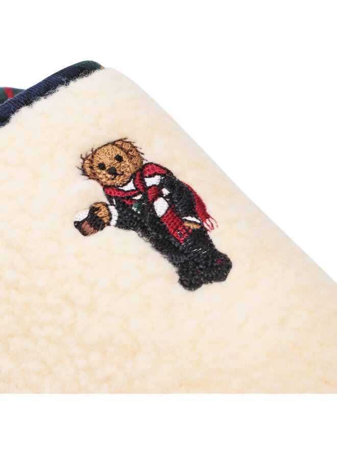 Polo Ralph Lauren Тапочки Polo Ralph Lauren Charlotte Scuff Bear RF103285 Бежевий