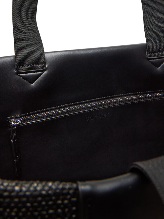 Calvin Klein Táska Calvin Klein Ck Raffia Large Shopper K60K613025 Fekete