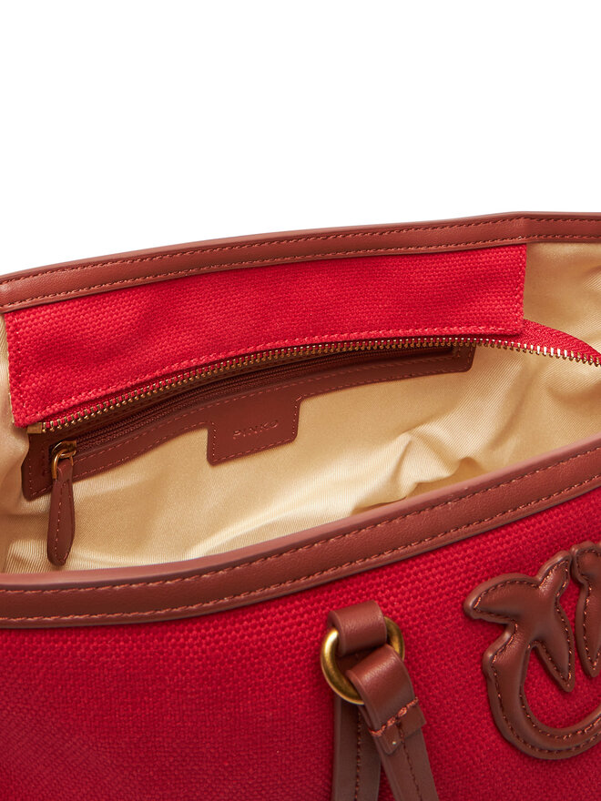 PINKO Kabelka PINKO Miranda Shopper Classic PE 25 PLTT 104714 A2G2 Červená
