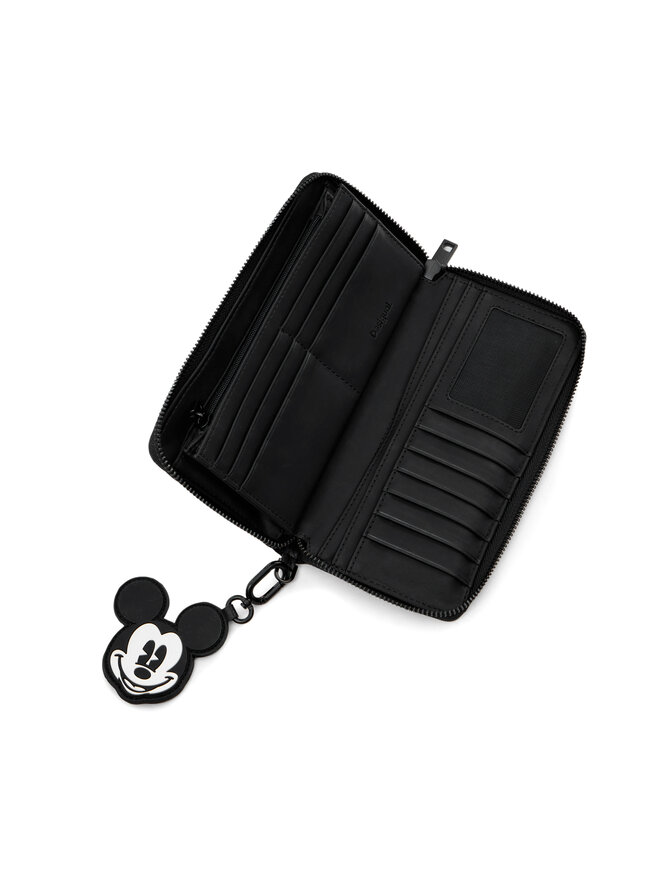 Desigual Velika ženska denarnica Desigual All Mickey Fiona 24WAYP01 Črna