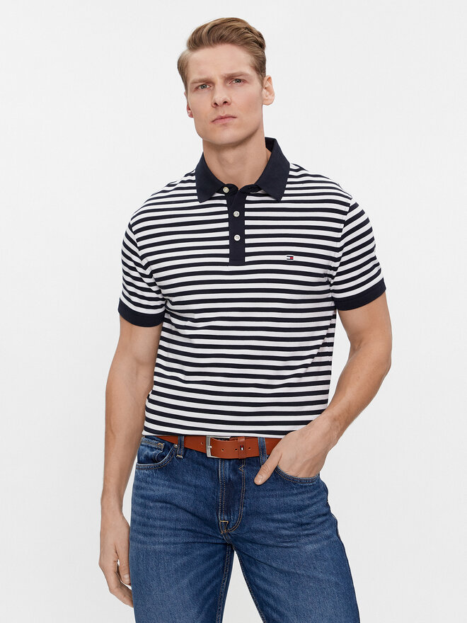 Tommy Hilfiger Tommy Hilfiger Pólóing 1985 MW0MW17771 Sötétkék Slim Fit