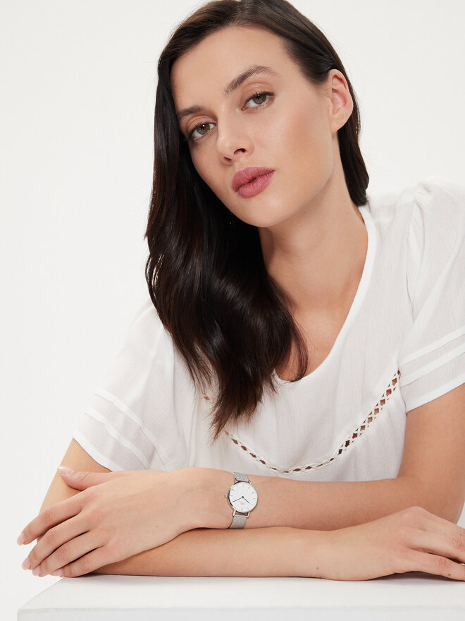 Daniel Wellington Годинник Daniel Wellington Petite Roman Numerals Sterling DW00100684 Срібний