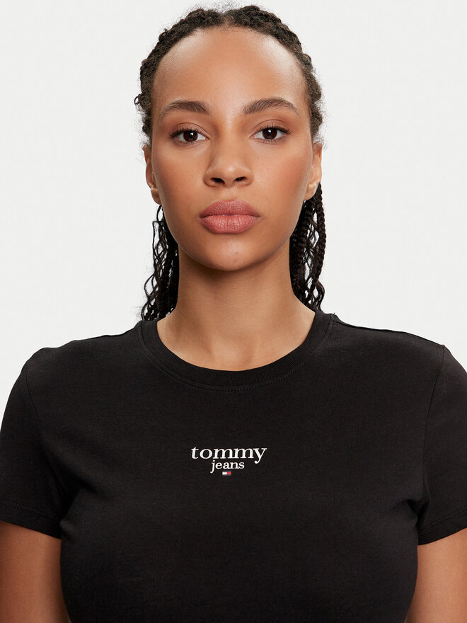 Tommy Jeans Tommy Jeans T-Shirt Essential DW0DW18397 Μαύρο Slim Fit